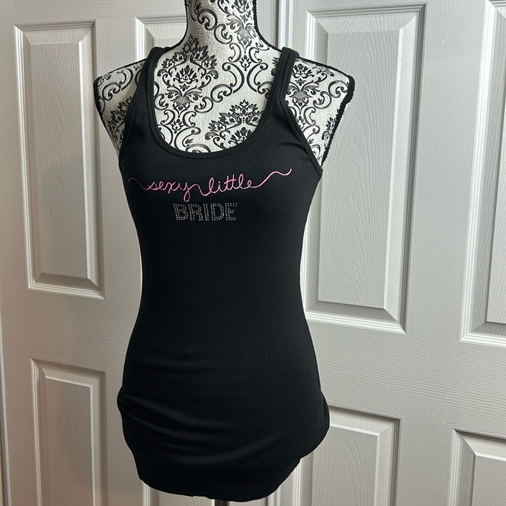 Victorias Secret Sexy Little Bride‎ Black Tank Top Large